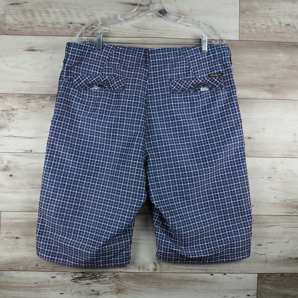 Univibe* Men's 1.5" Belt Loop Multipocketed Checkered‎ Board Shorts~ Size 34W - Picture 2 of 10